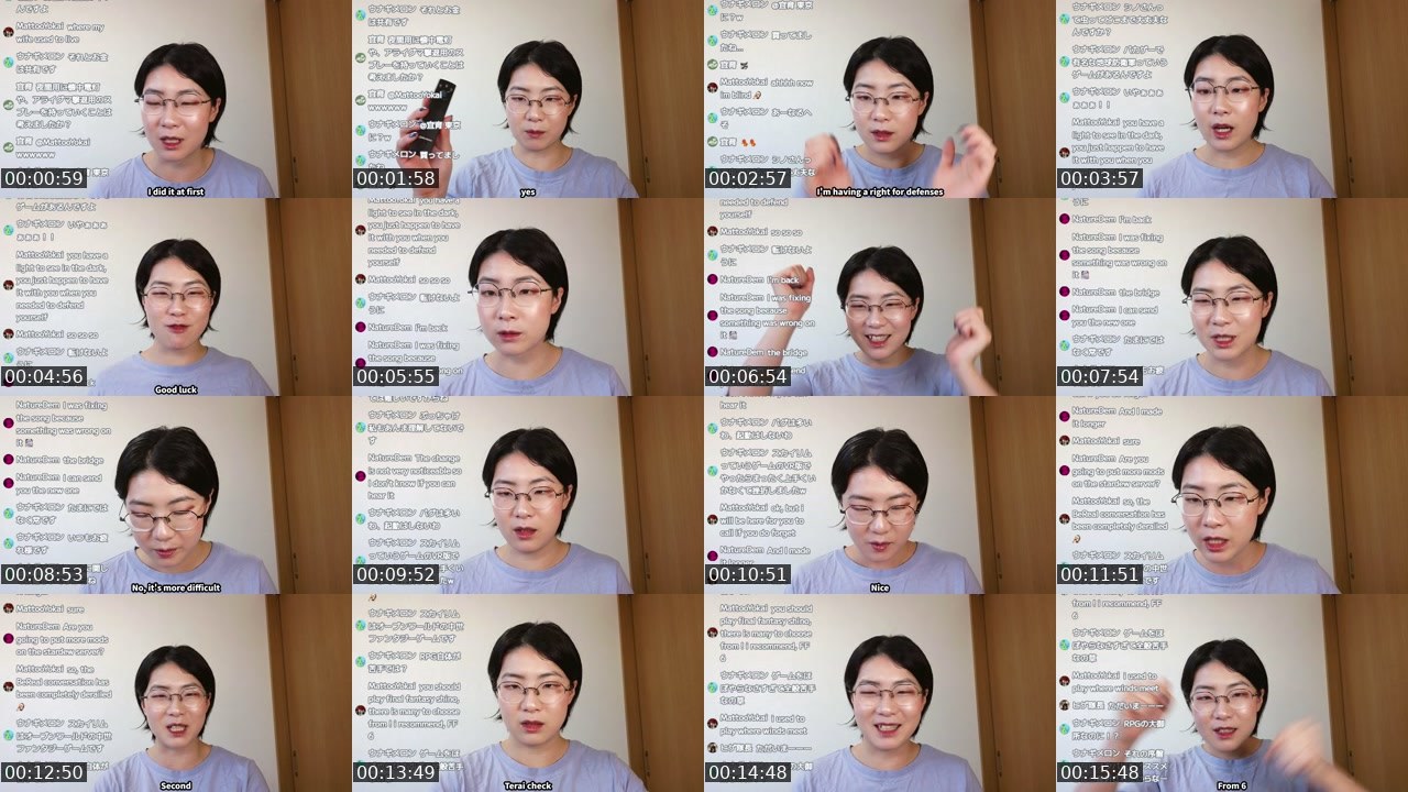 Contact-sheet preview of yoruno_shino's Twitch recording