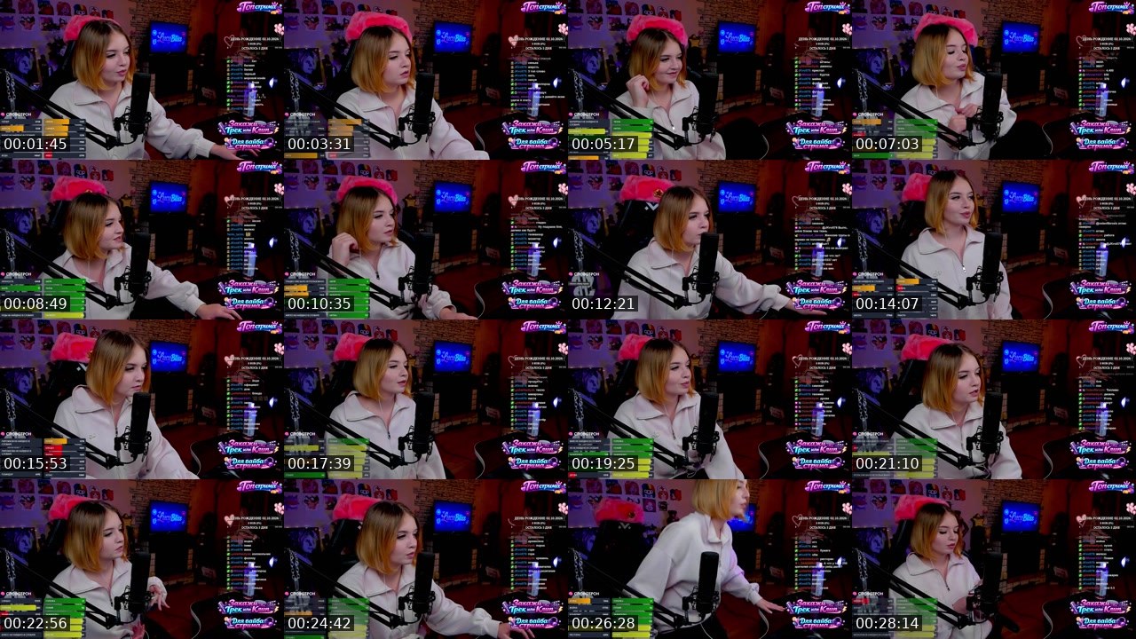 Contact-sheet preview of LucyBliss's Twitch recording