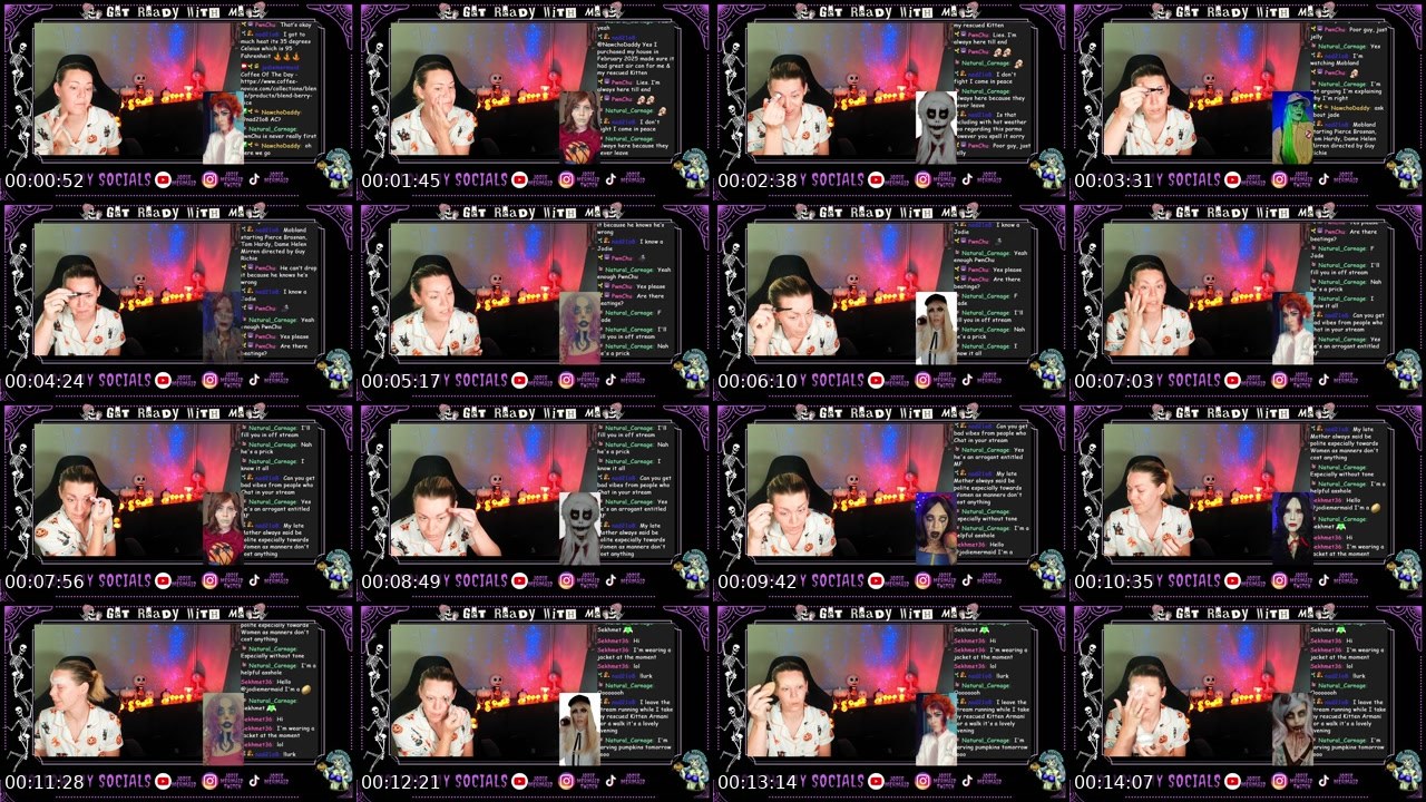 Contact-sheet preview of jodiemermaid's Twitch recording