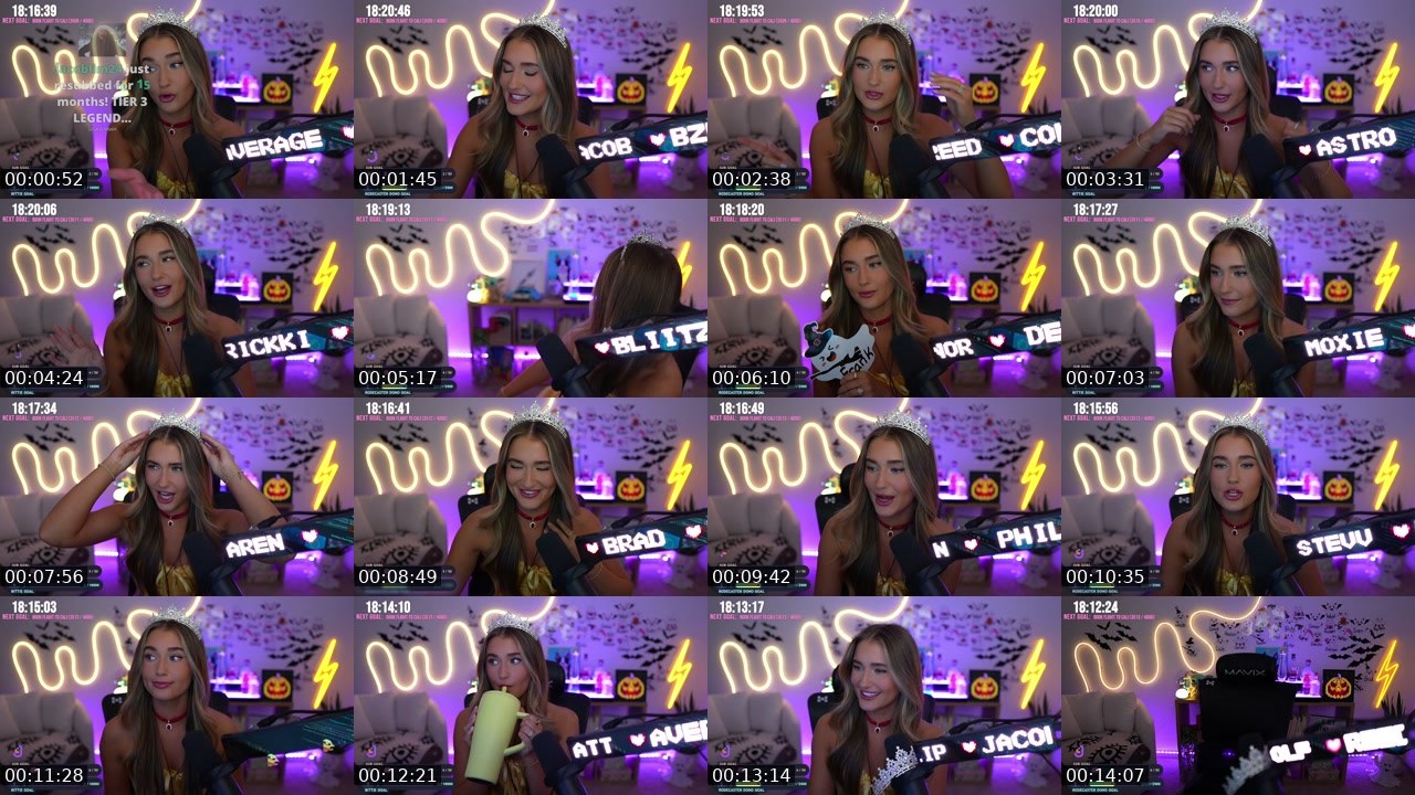 Contact-sheet preview of Jennah's Twitch recording