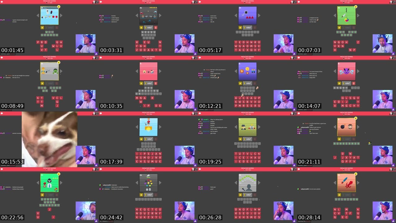 Contact-sheet preview of jiggashow's Twitch recording