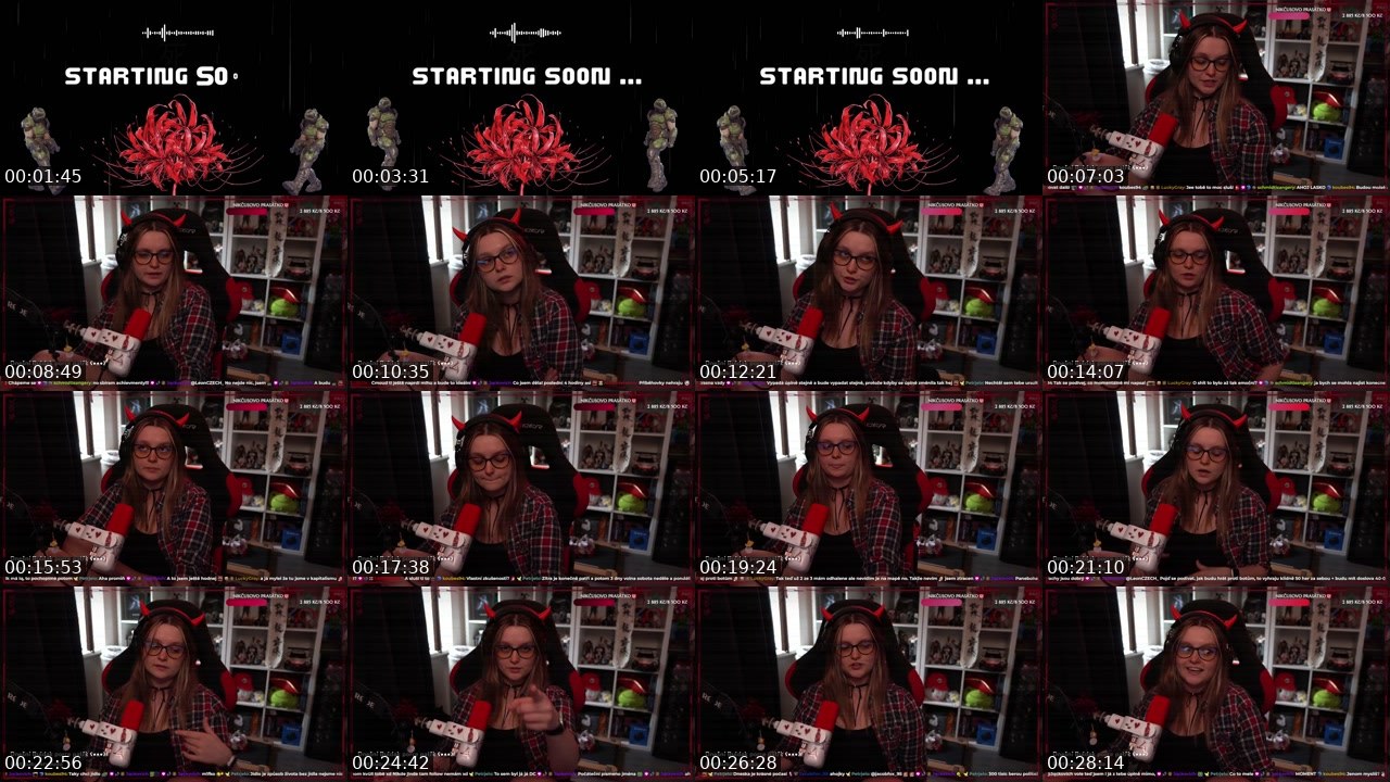 Contact-sheet preview of Mullersie's Twitch recording