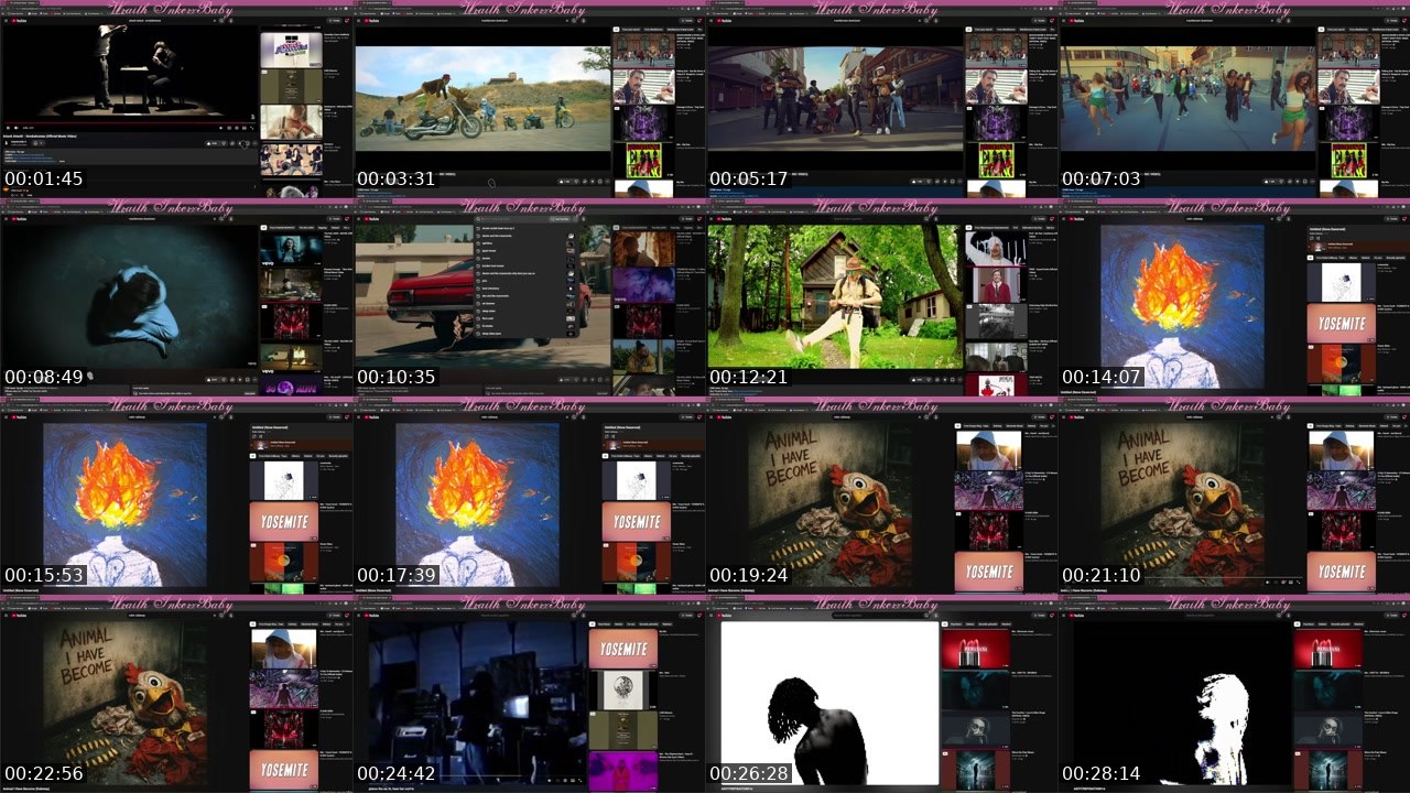 Contact-sheet preview of inkerzbaby's Twitch recording