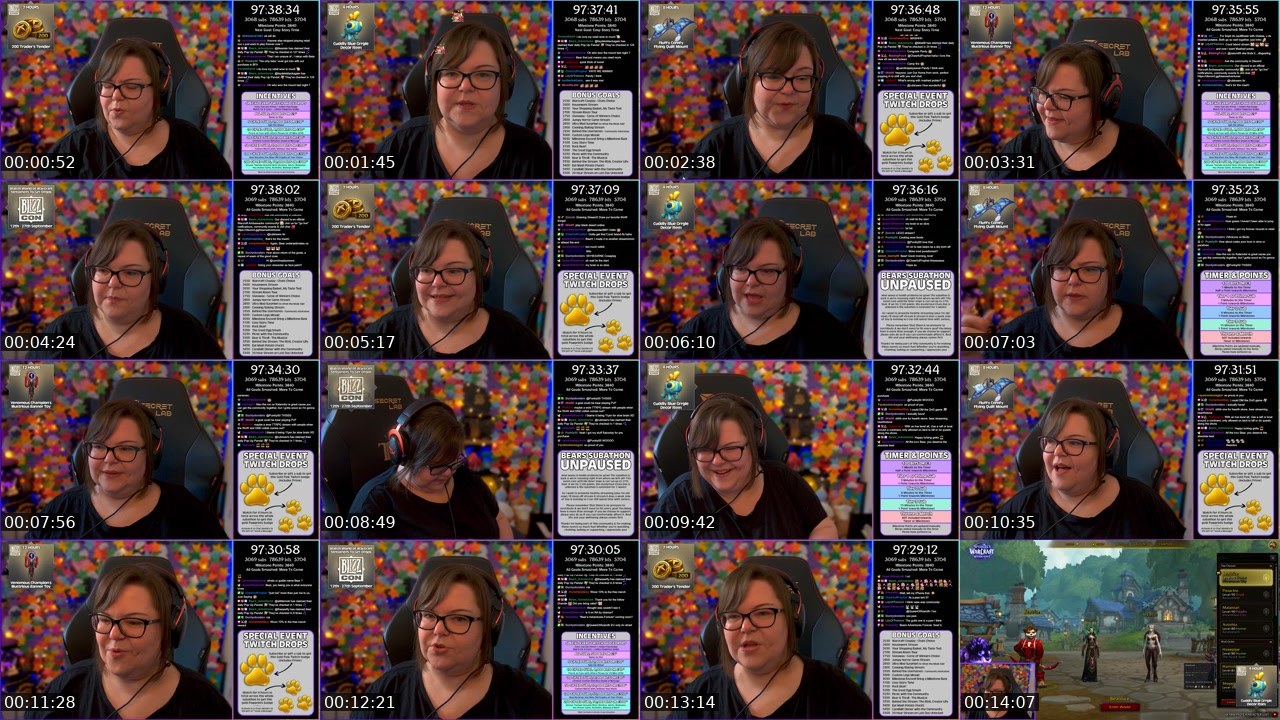 Contact-sheet preview of Bears_Adventures's Twitch recording
