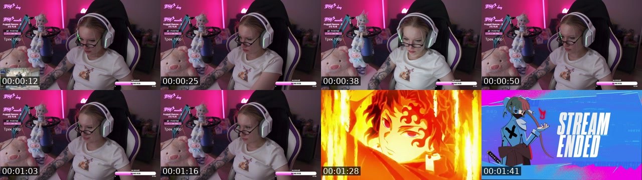 Contact-sheet preview of Wooflyaa's Twitch recording