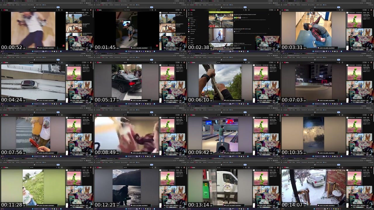 Contact-sheet preview of snobabydaze's Twitch recording