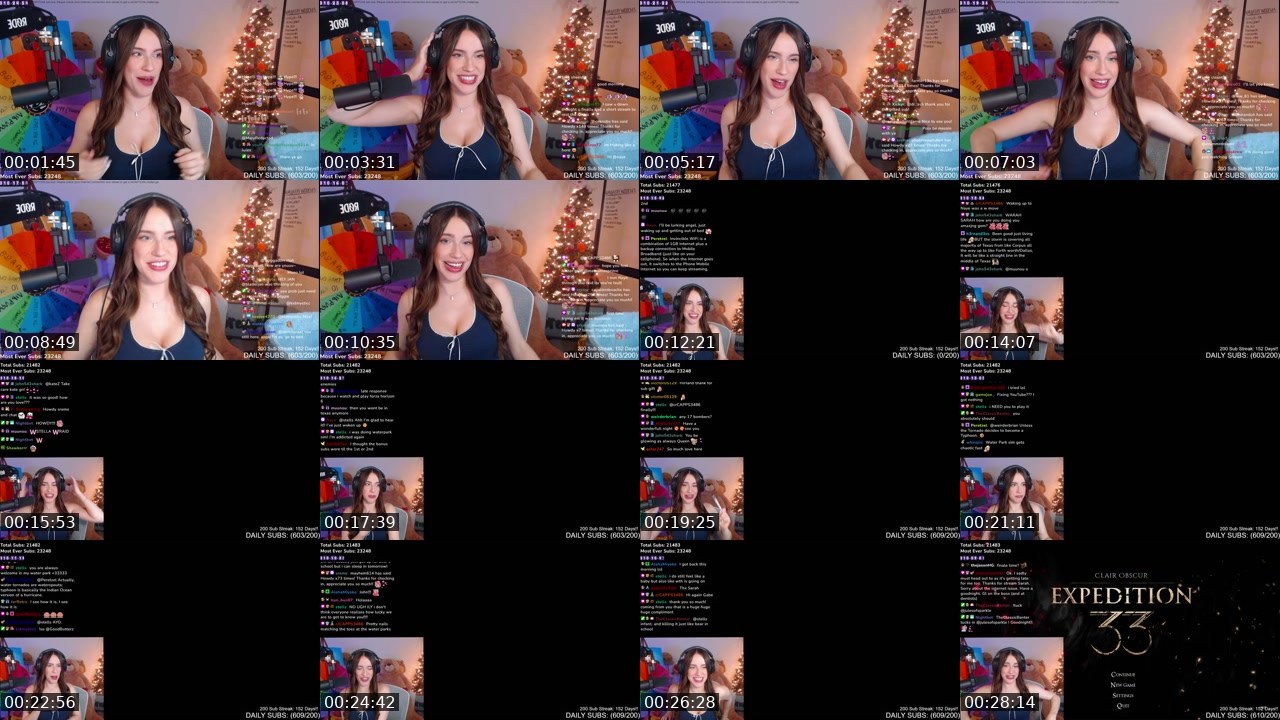 Contact-sheet preview of sreme's Twitch recording