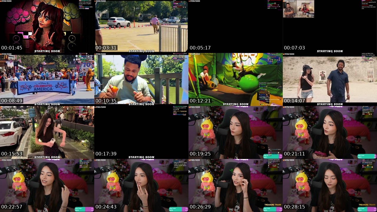Contact-sheet preview of itsKatchii's Twitch recording