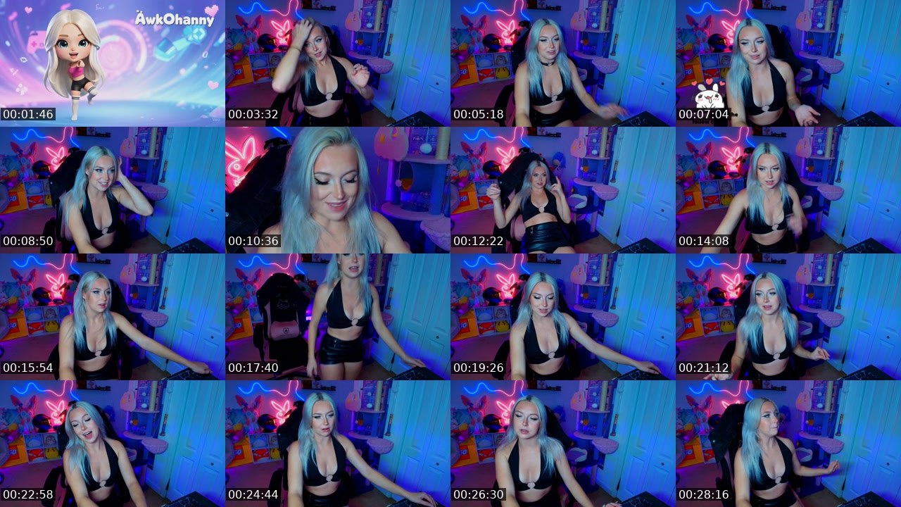 Contact-sheet preview of Awk0Hanny's Twitch recording