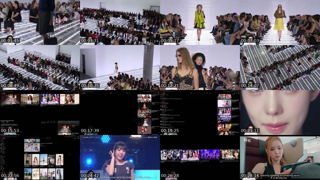 Contact-sheet preview of MiuJen's Twitch recording