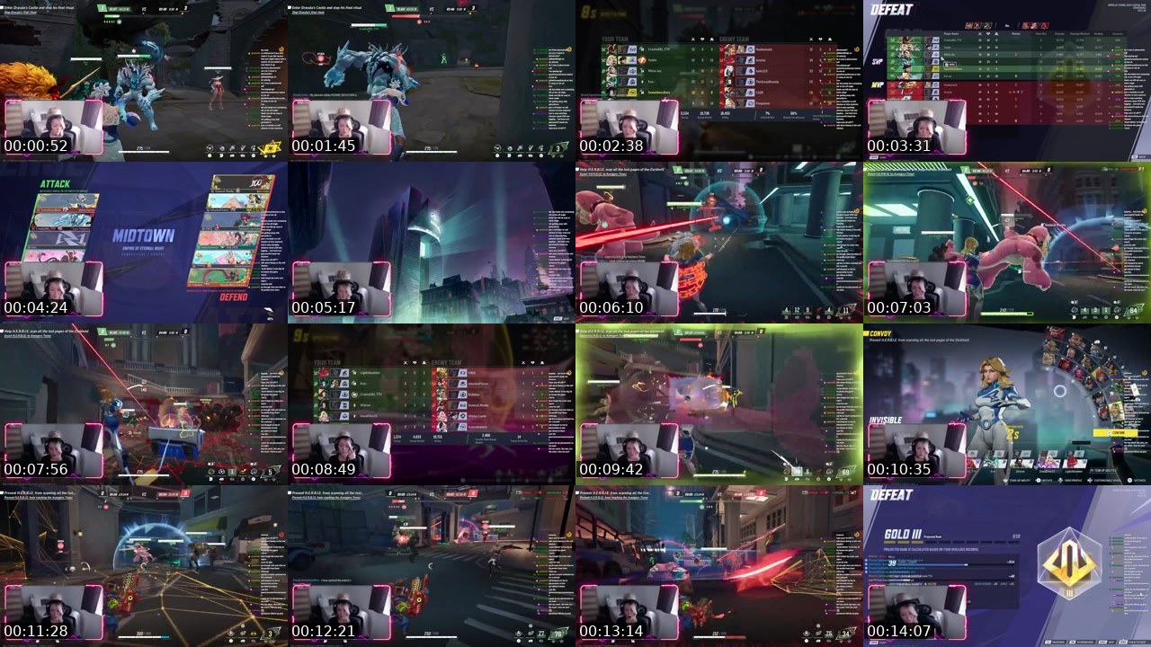 Contact-sheet preview of cakes2chill's Twitch recording