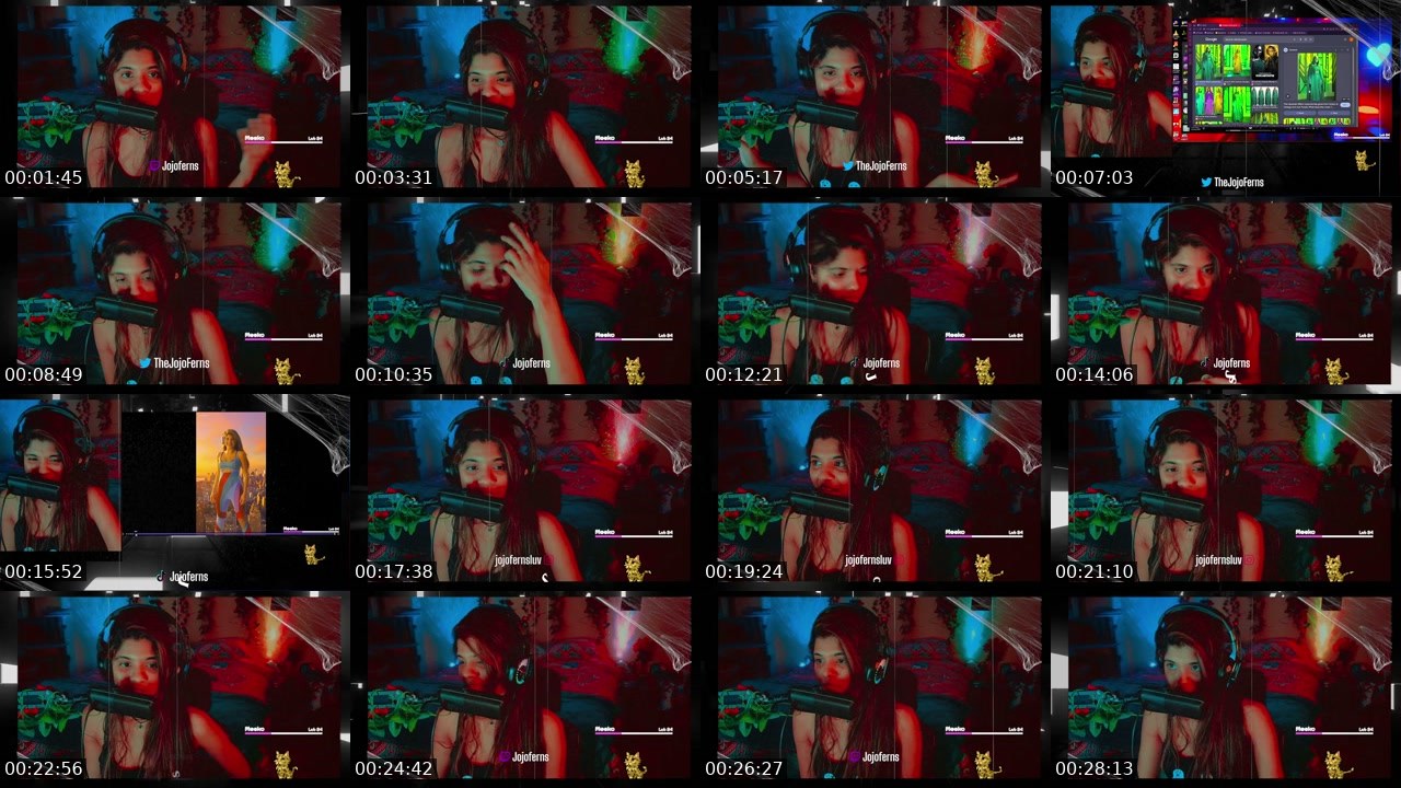 Contact-sheet preview of Jojoferns's Twitch recording