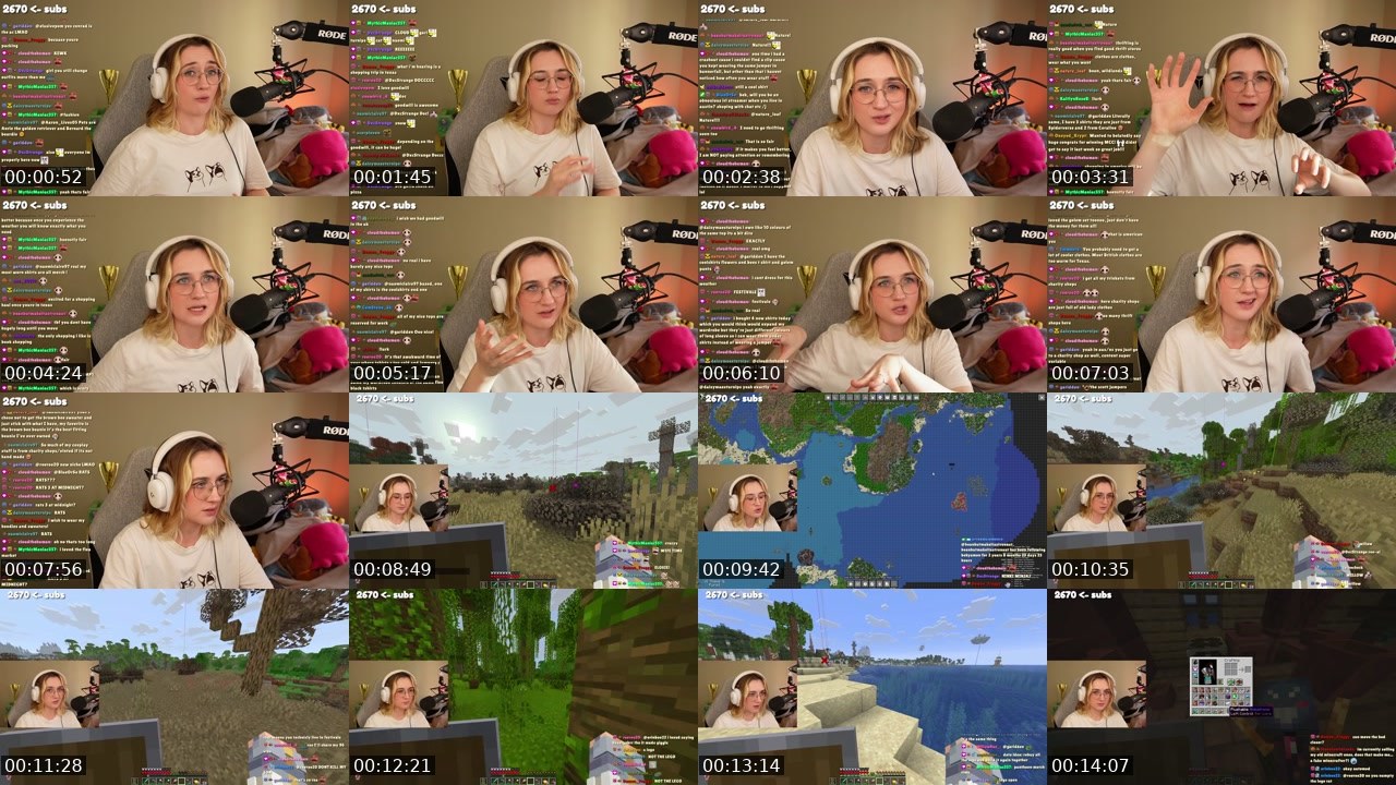 Contact-sheet preview of bekyamon's Twitch recording