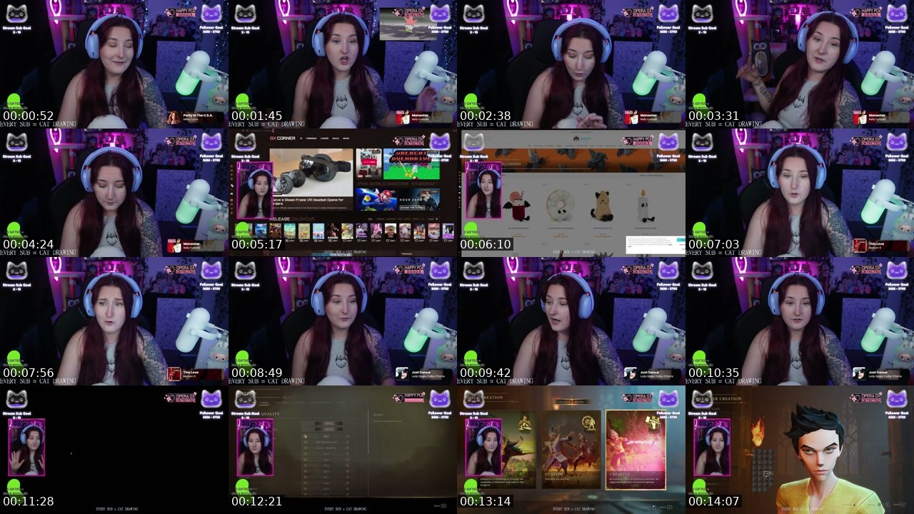 Contact-sheet preview of Mollipod's Twitch recording