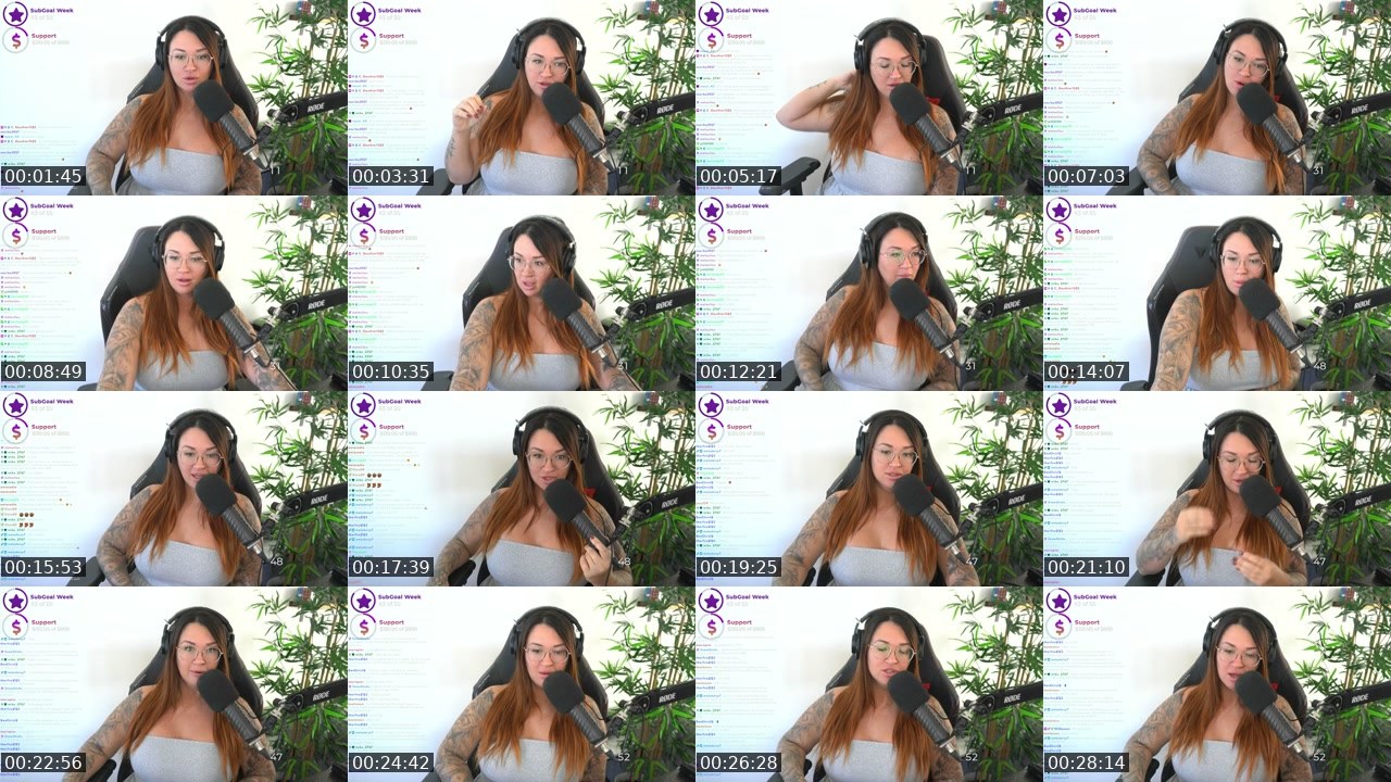 Contact-sheet preview of chloee_fitgamer's Twitch recording