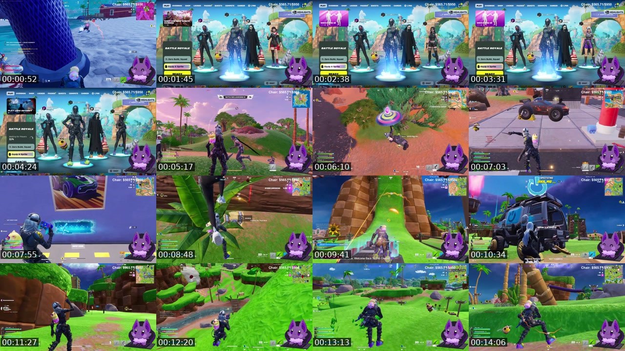 Contact-sheet preview of deathroee's Twitch recording