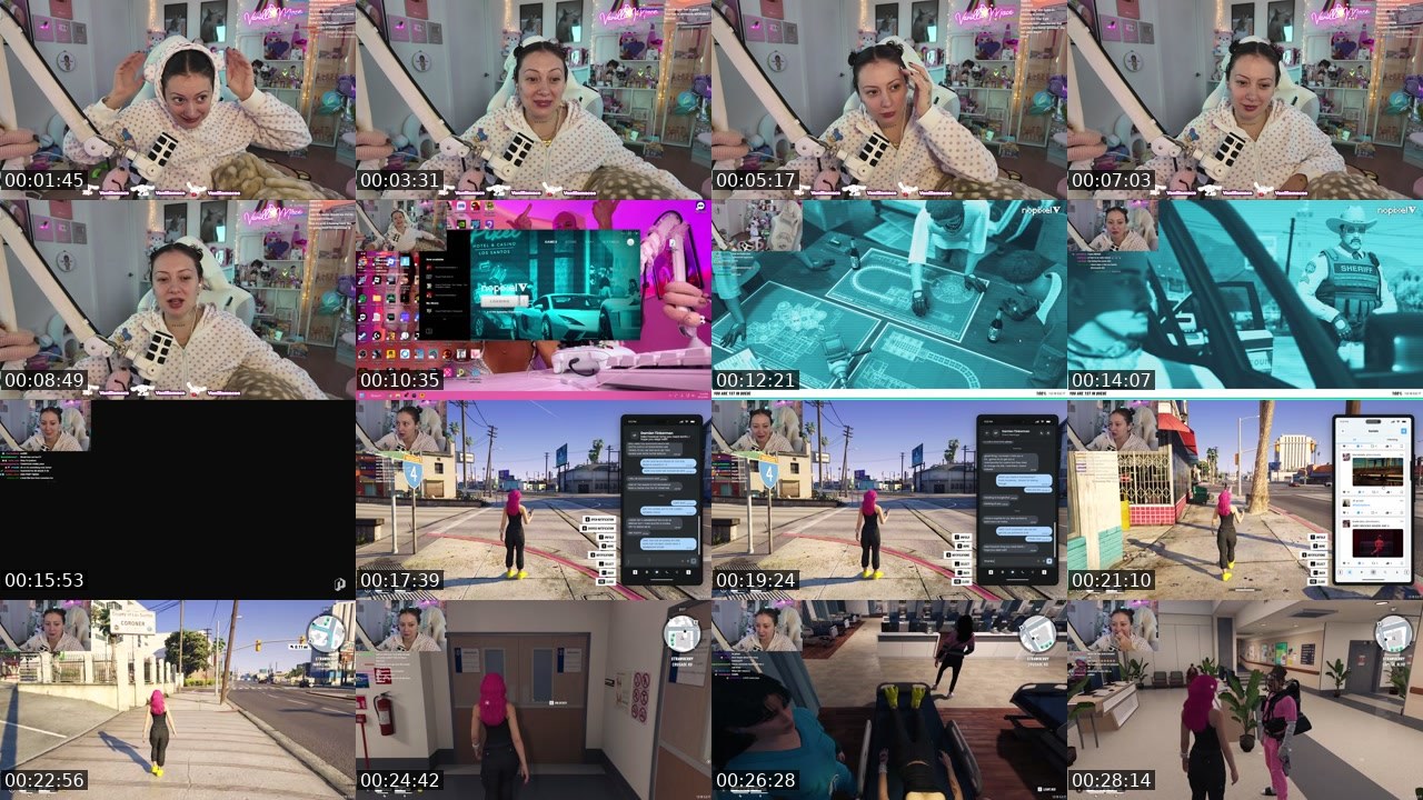 Contact-sheet preview of vanillamace's Twitch recording