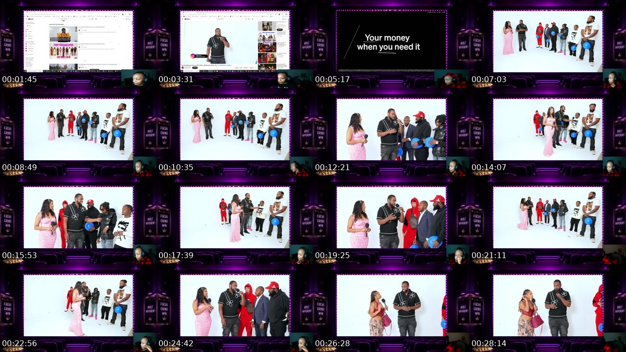 Contact-sheet preview of xoQueenEazy's Twitch recording