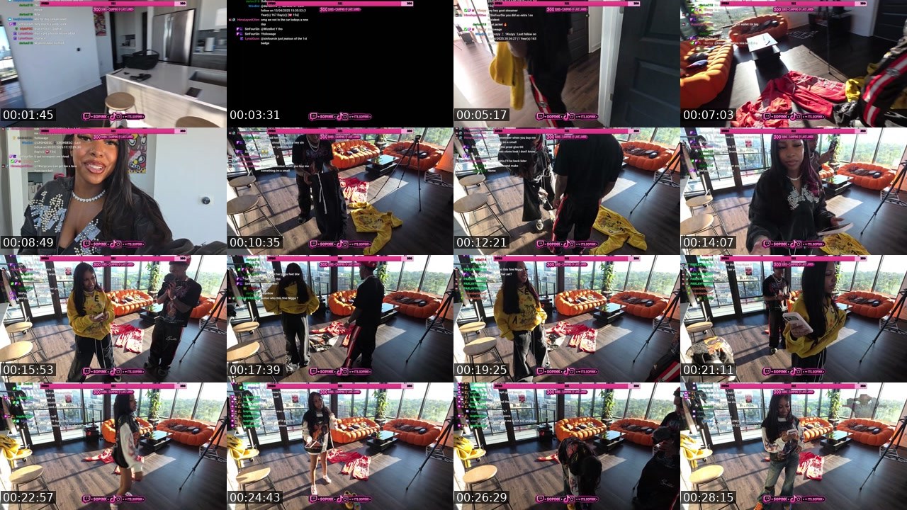 Contact-sheet preview of SOPINK's Twitch recording