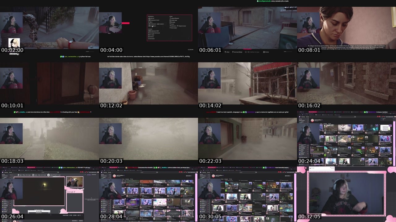 Contact-sheet preview of xNatTheKillerx's Twitch recording