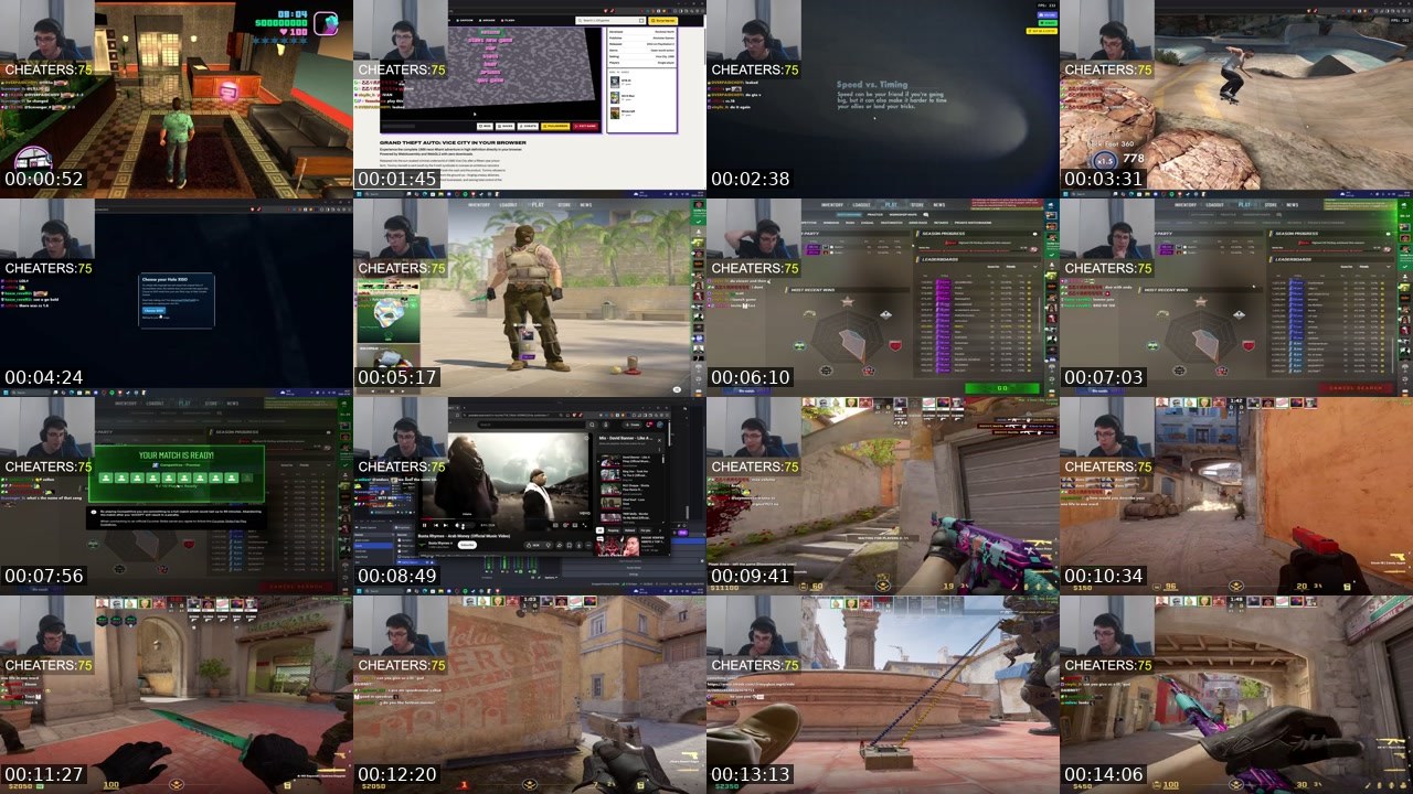 Contact-sheet preview of ItzMellonCS's Twitch recording