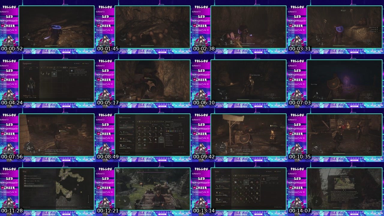 Contact-sheet preview of DemShenaniganss's Twitch recording