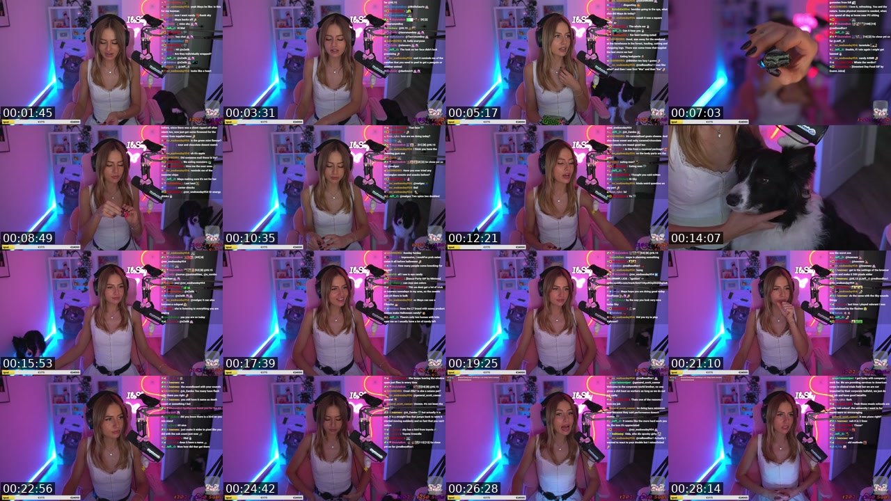 Contact-sheet preview of ItsSky's Twitch recording