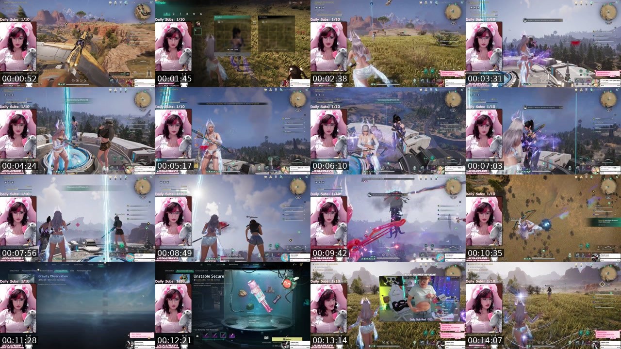 Contact-sheet preview of Bnuy's Twitch recording