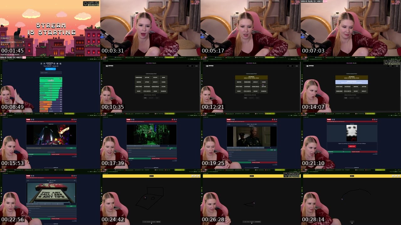 Contact-sheet preview of DomesticBliss's Twitch recording
