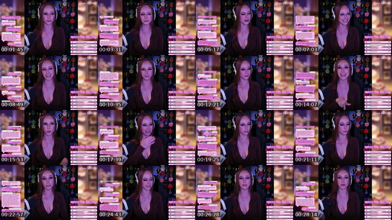 Contact-sheet preview of TayRae's Twitch recording