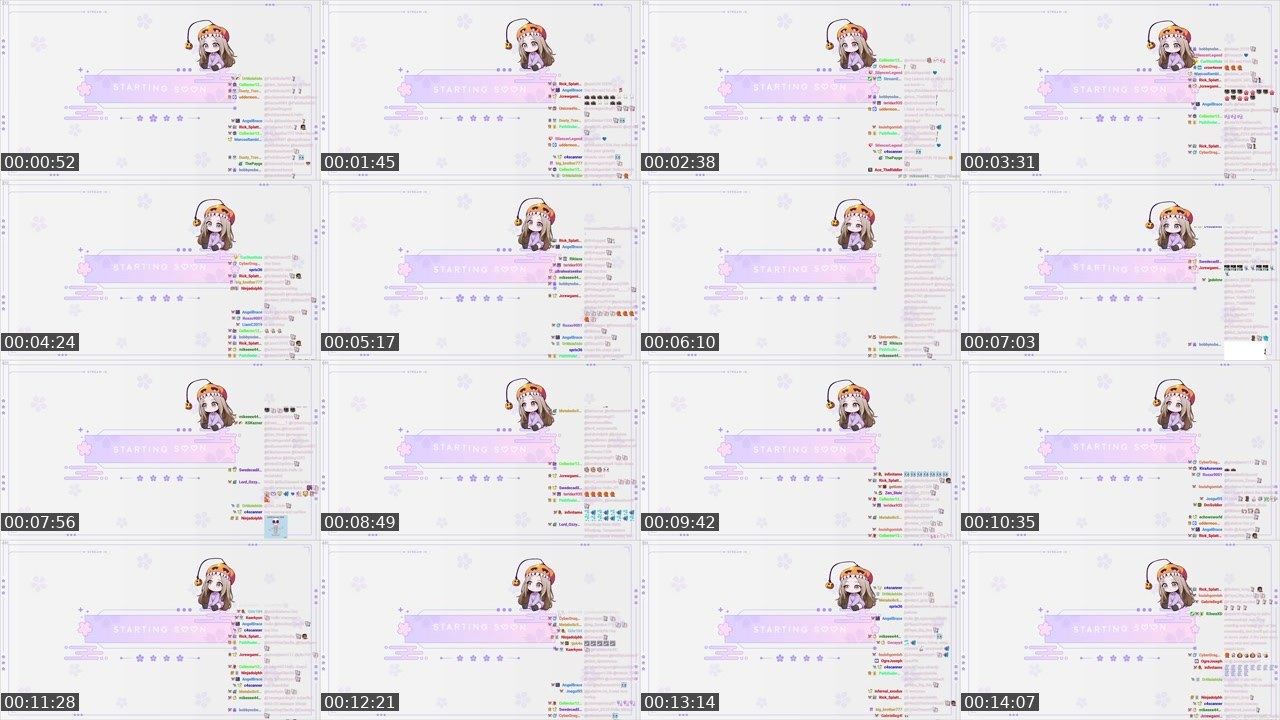 Contact-sheet preview of BluKitsune9's Twitch recording