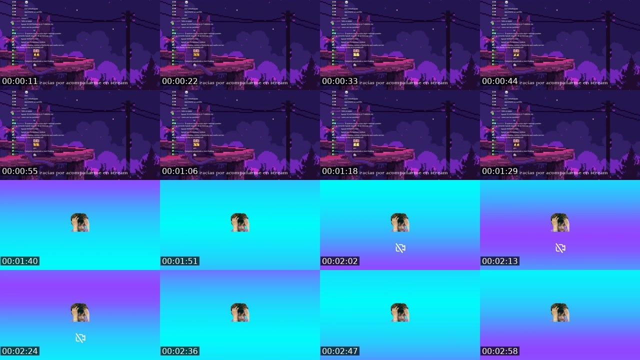 Contact-sheet preview of ChaarQueen's Twitch recording