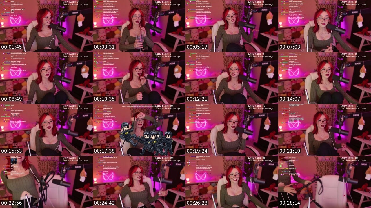 Contact-sheet preview of AngelMelly's Twitch recording