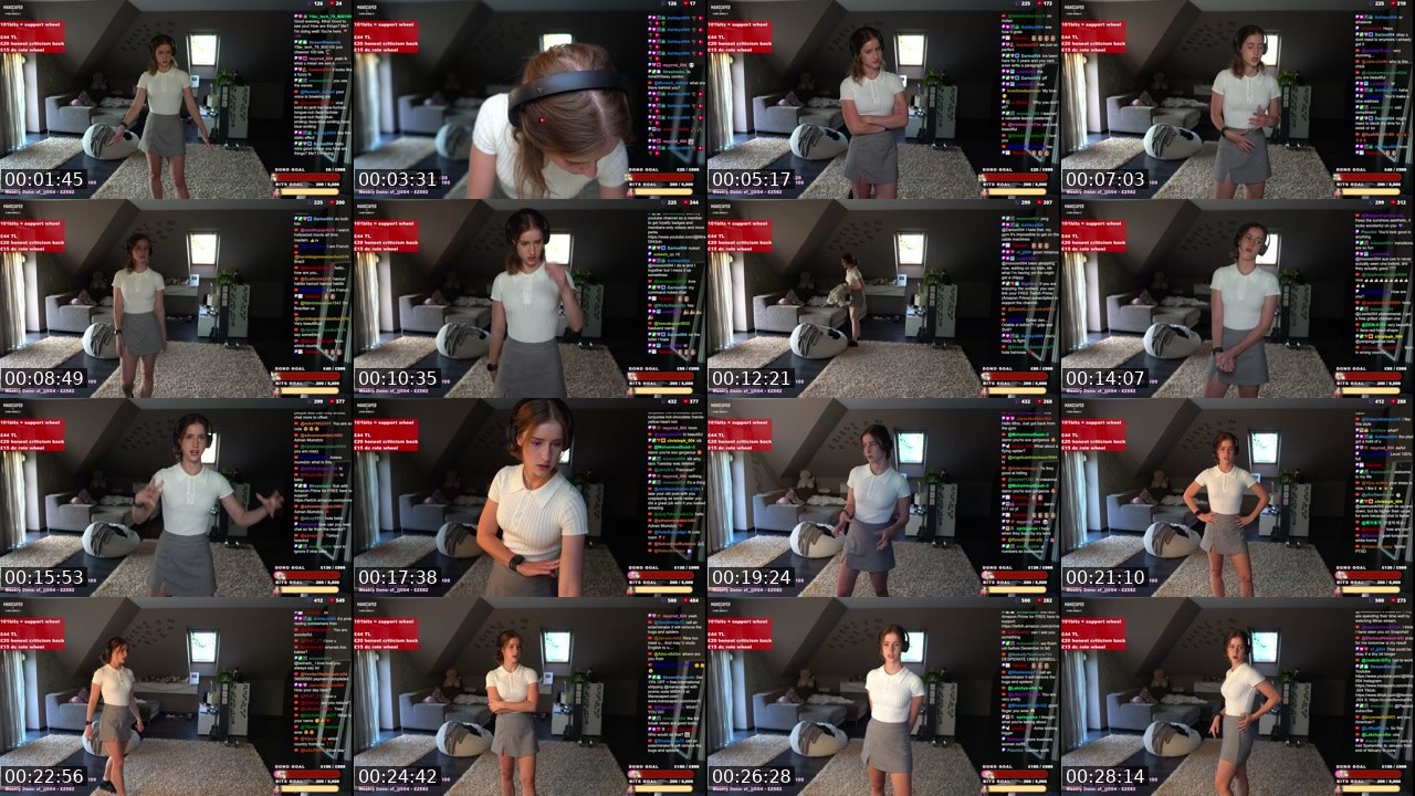 Contact-sheet preview of mira004's Twitch recording