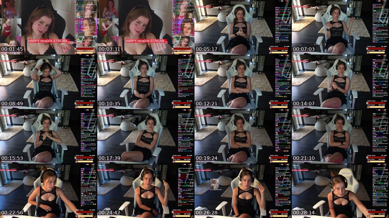 Contact-sheet preview of mira004's Twitch recording