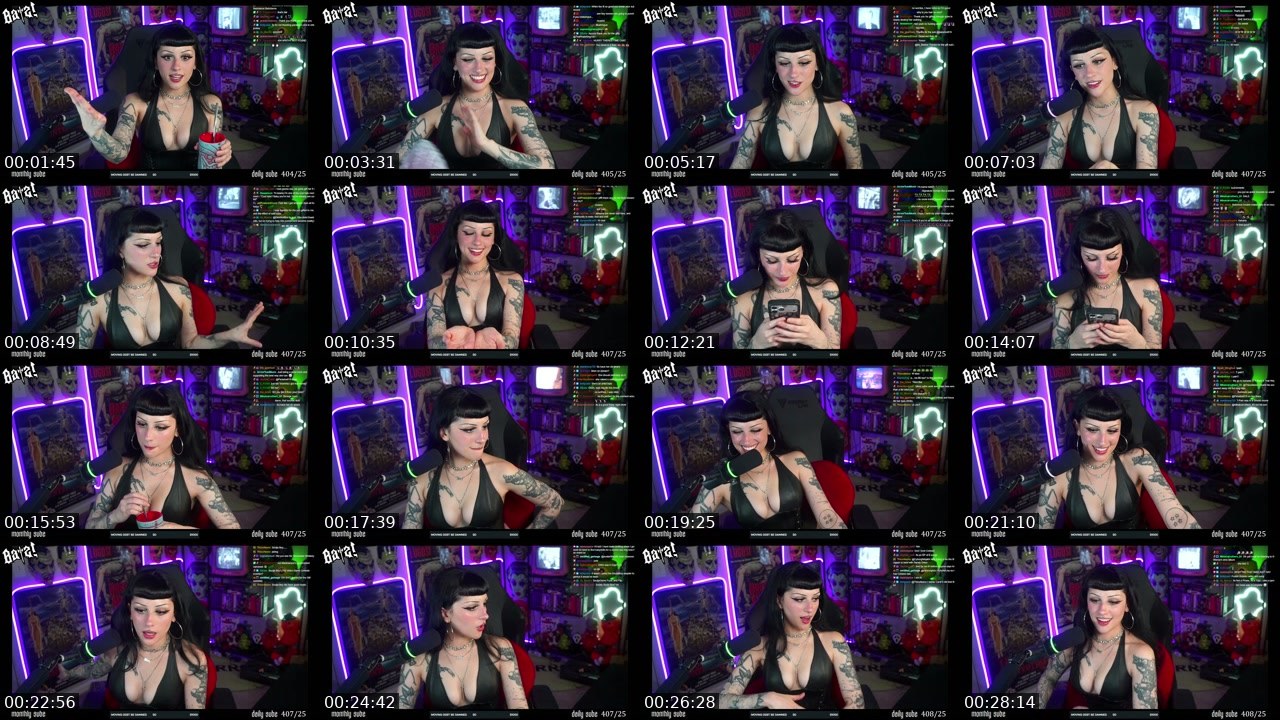 Contact-sheet preview of Batz's Twitch recording