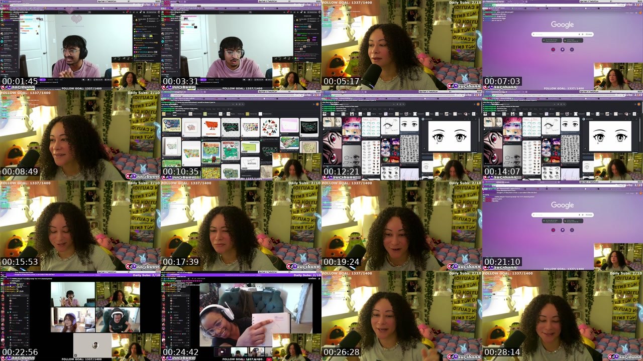 Contact-sheet preview of auribunn's Twitch recording