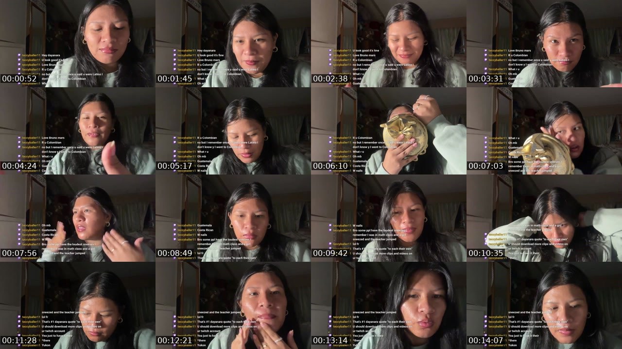 Contact-sheet preview of dayanara254's Twitch recording