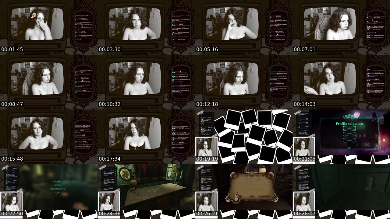 Contact-sheet preview of Miyamaze's Twitch recording