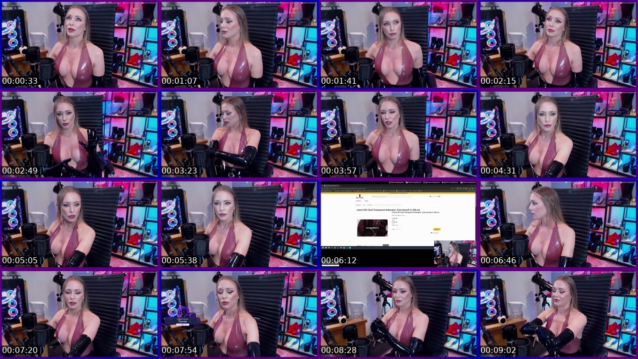Contact-sheet preview of MsUniqStyles's Twitch recording
