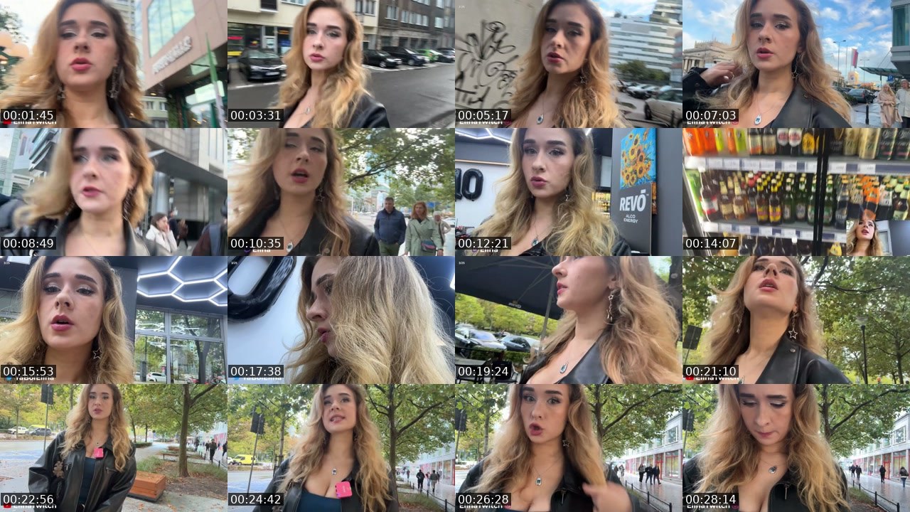 Contact-sheet preview of Elina's Twitch recording