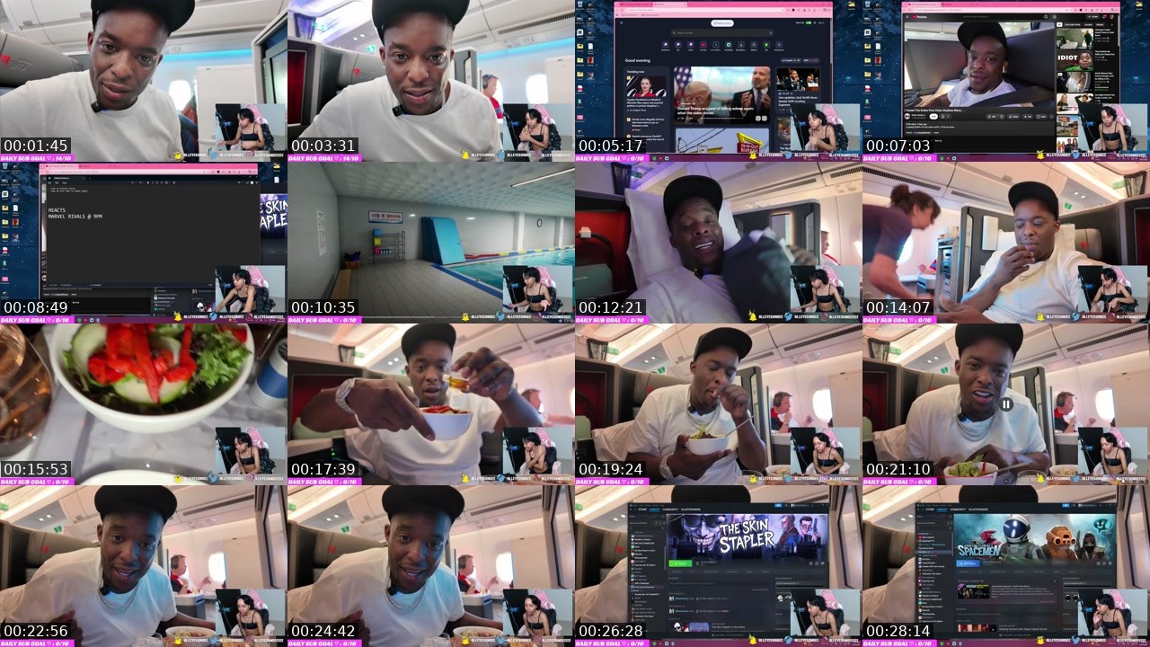 Contact-sheet preview of AllEyesOnDee's Twitch recording