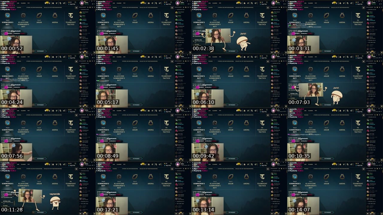 Contact-sheet preview of lismeii's Twitch recording