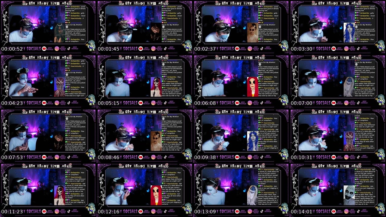 Contact-sheet preview of jodiemermaid's Twitch recording
