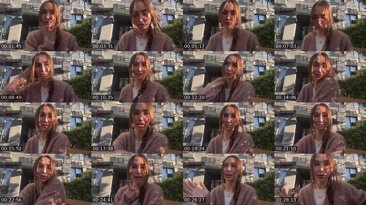 Contact-sheet preview of AlishaMalinova's Twitch recording