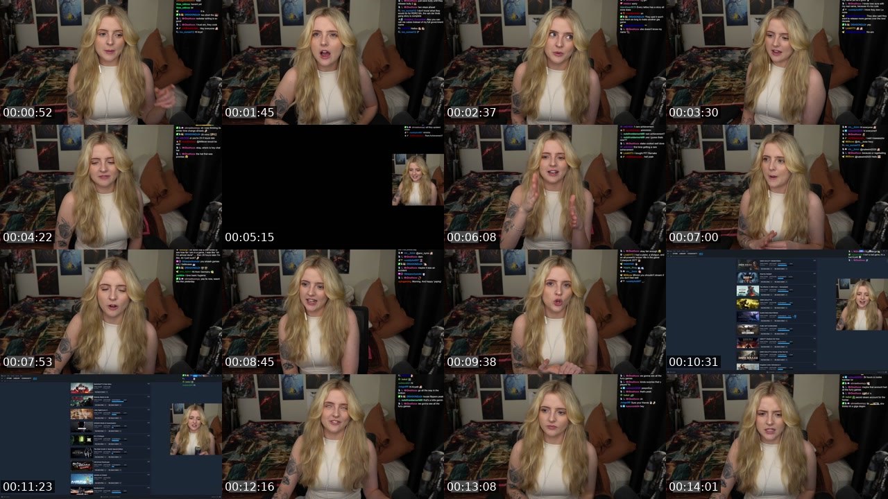 Contact-sheet preview of krysttl's Twitch recording