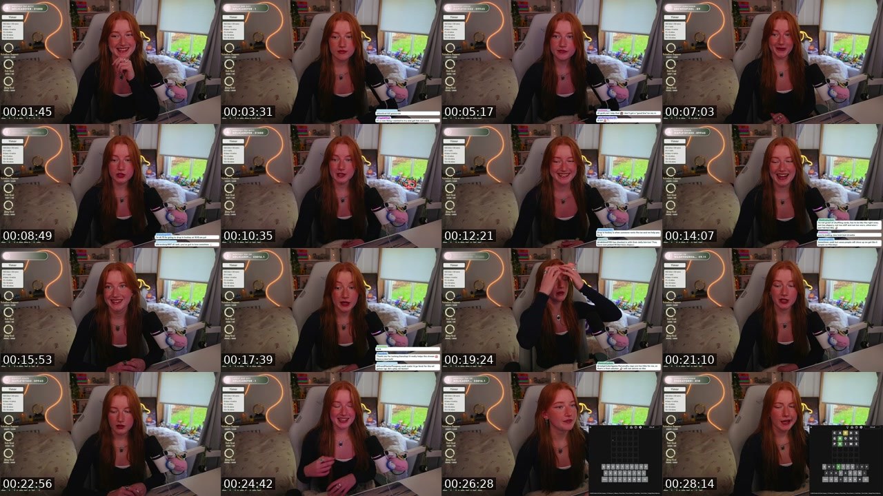 Contact-sheet preview of Strawbz's Twitch recording