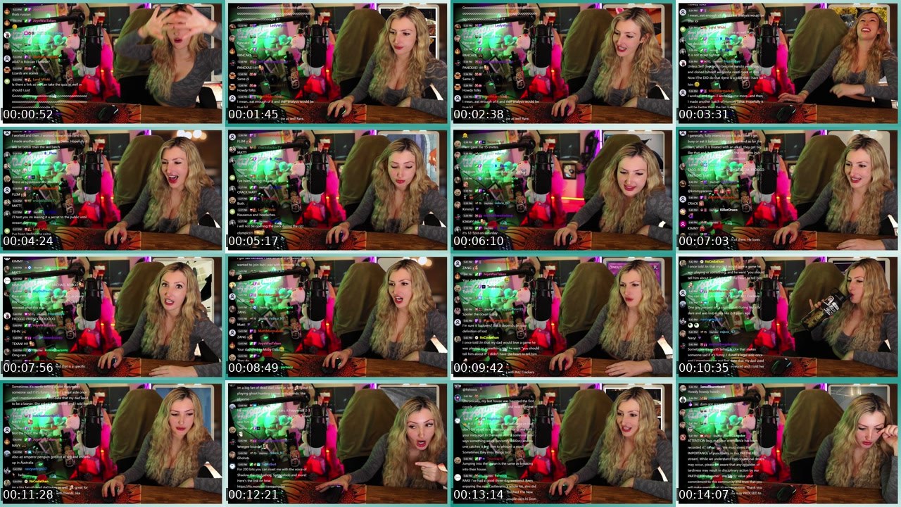 Contact-sheet preview of RareGangster's Twitch recording