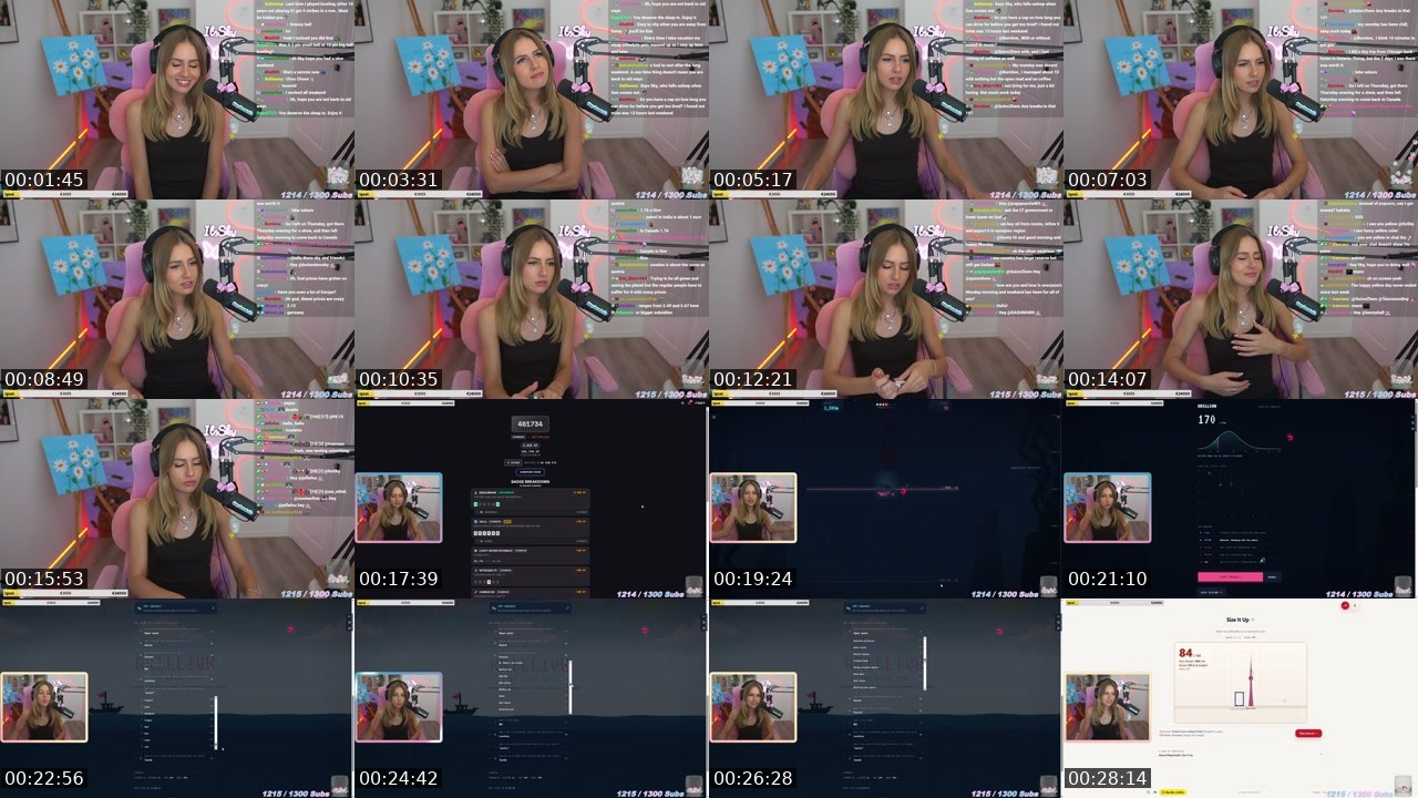 Contact-sheet preview of ItsSky's Twitch recording