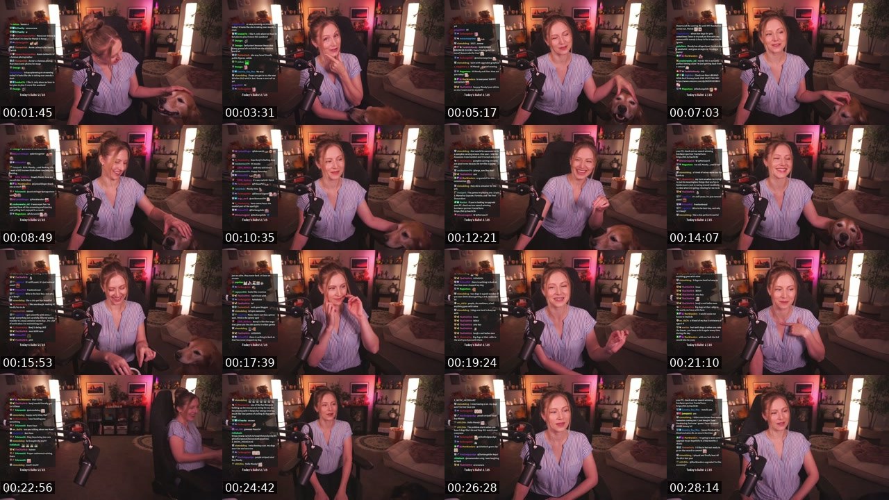 Contact-sheet preview of TeaWithMandy's Twitch recording